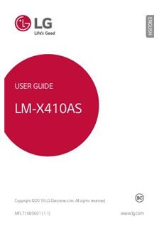 LG Expression plus manual. Tablet Instructions.